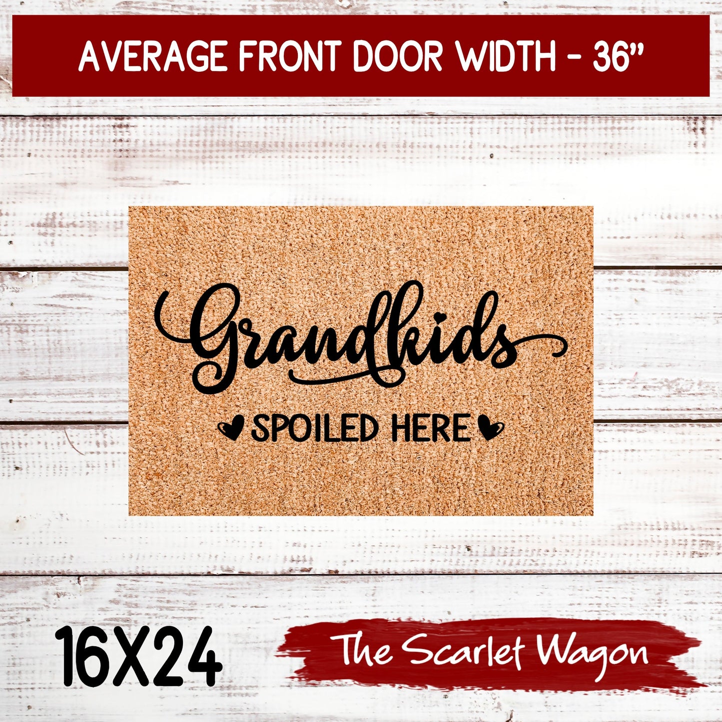 Grandkids Spoiled Here Door Mats teelaunch 16x24 Inches (Free Shipping) 