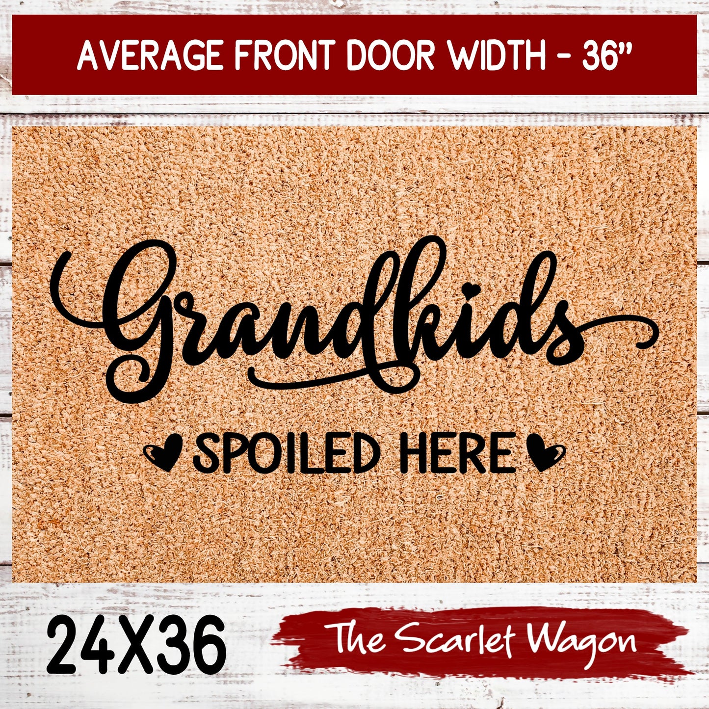 Grandkids Spoiled Here Door Mats teelaunch 24x36 Inches (Free Shipping) 