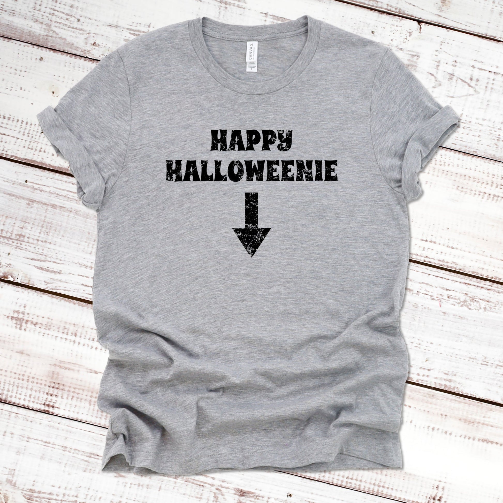 Happy Halloweenie Halloween Shirt Great Giftables Athletic Heather XS 