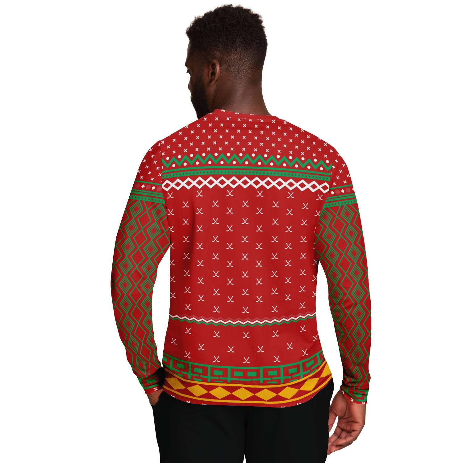 Happy Hockeydays Ugly Christmas Sweatshirt Fashion Sweatshirt - AOP Subliminator 