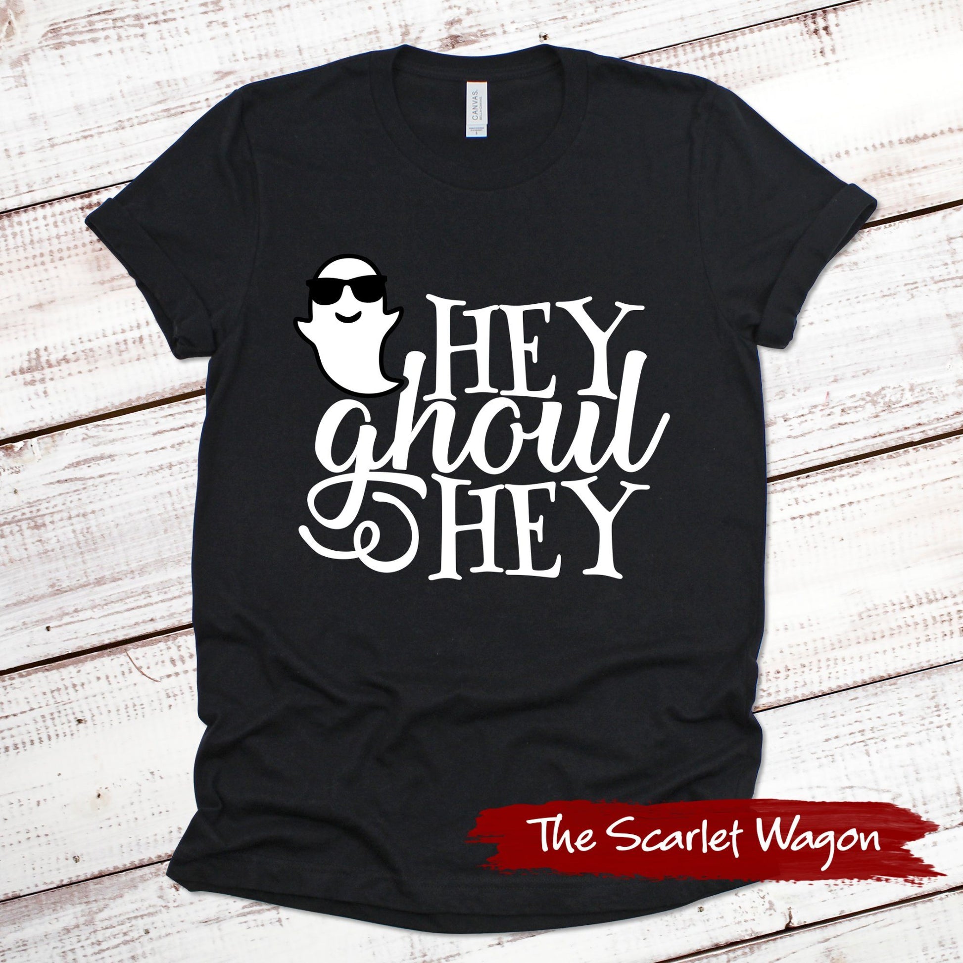 Hey Ghoul Hey Halloween Shirt Scarlet Wagon Black XS 