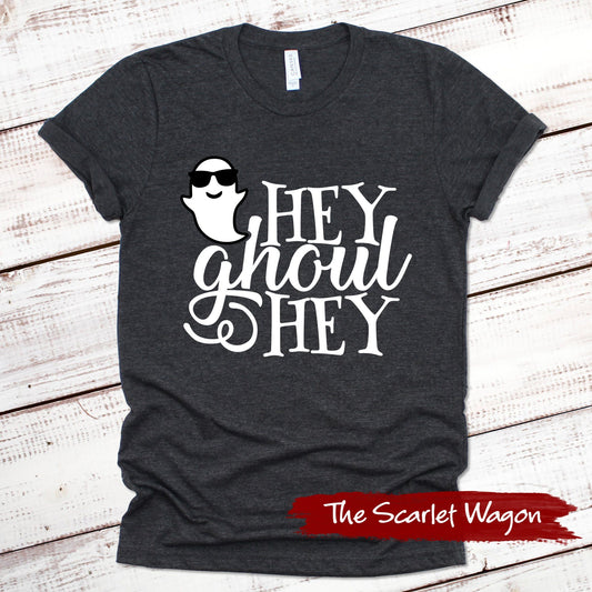 Hey Ghoul Hey Halloween Shirt Scarlet Wagon Dark Gray Heather XS 
