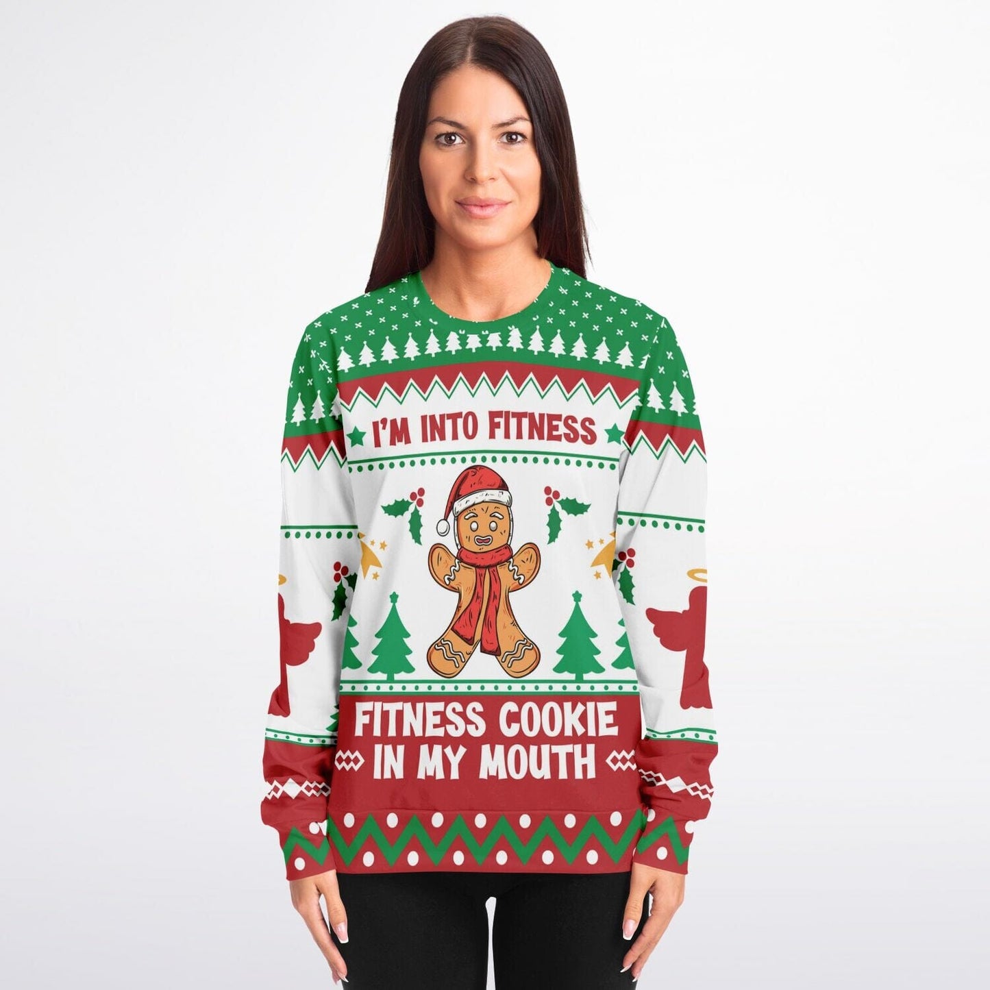 I'm Into Fitness Ugly Christmas Sweatshirt Fashion Sweatshirt - AOP Subliminator 