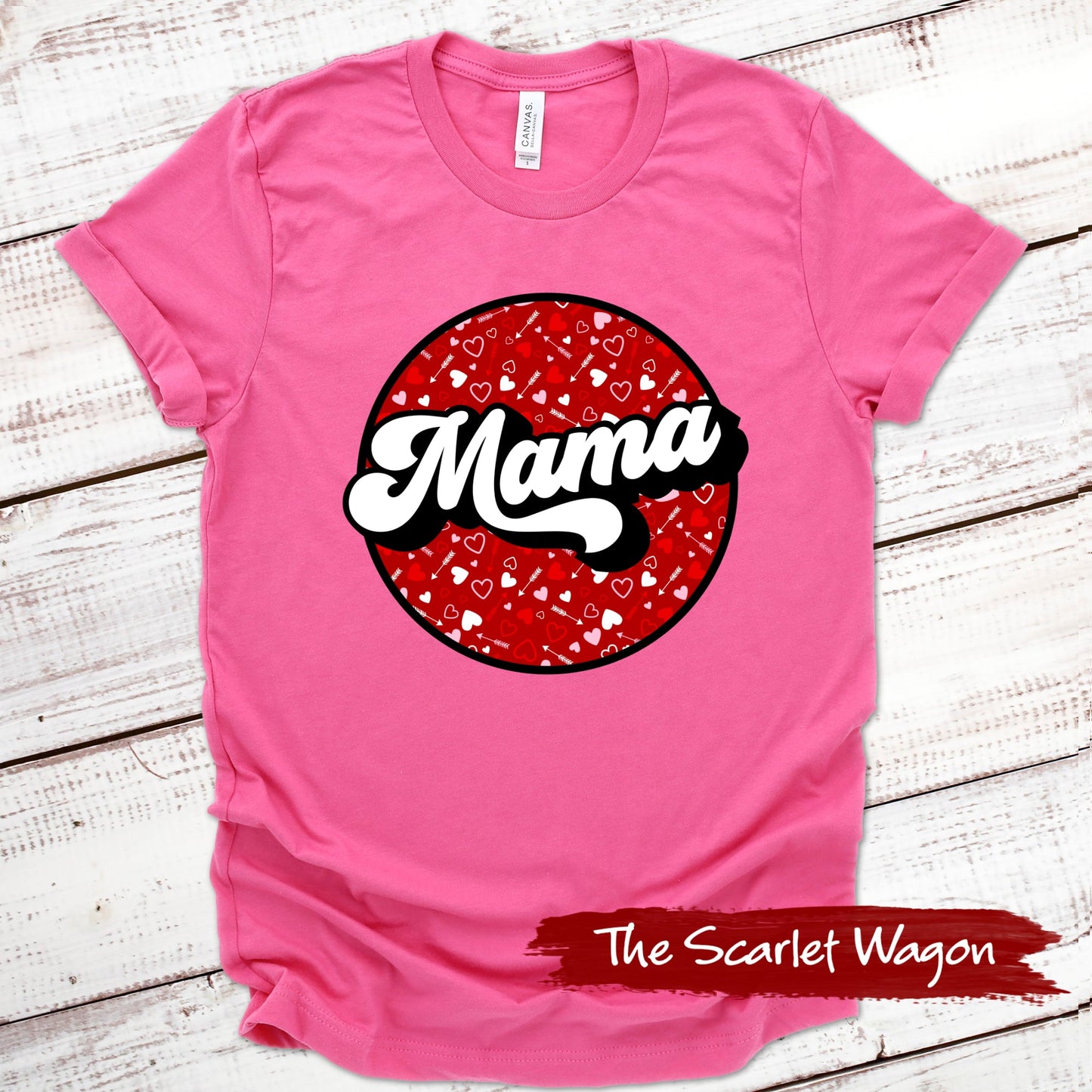 Mama Valentine Valentine Shirt Scarlet Wagon Pink XS 