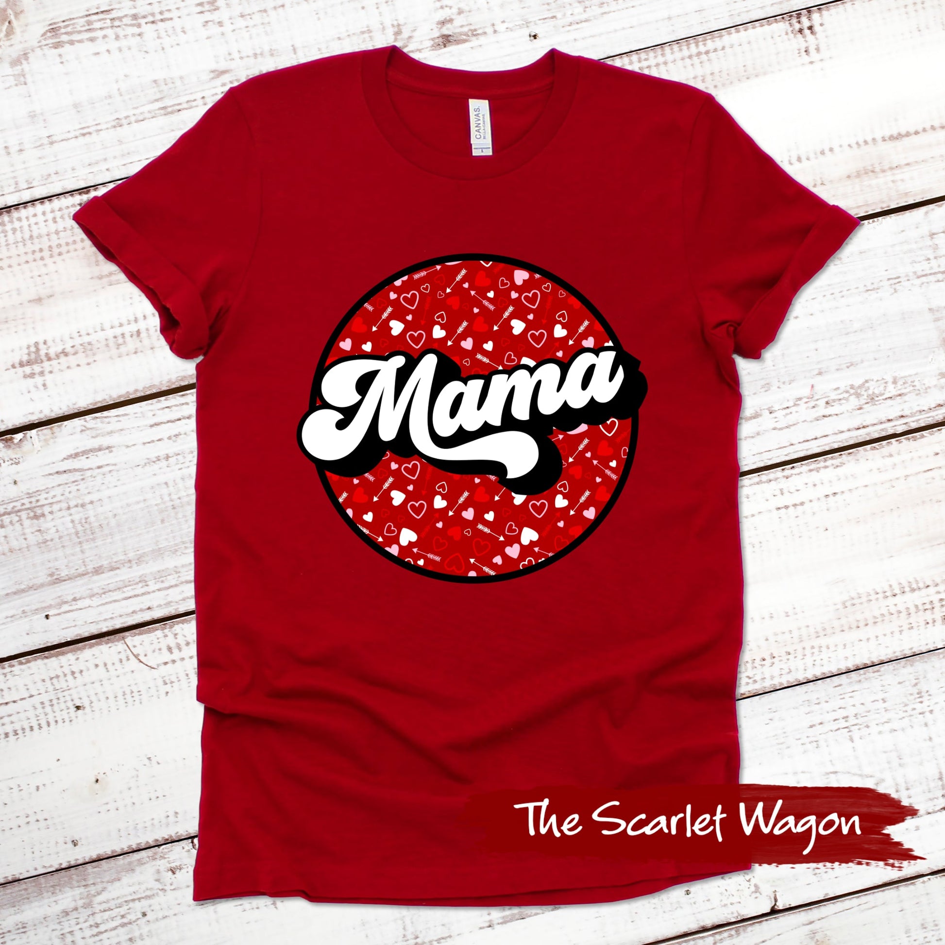 Mama Valentine Valentine Shirt Scarlet Wagon Red XS 