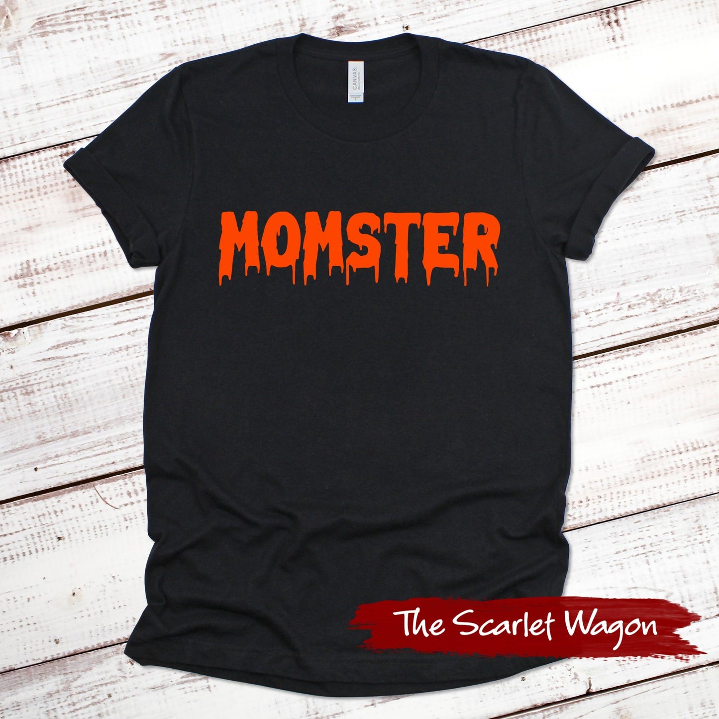 Momster Halloween Shirt Scarlet Wagon Black XS 