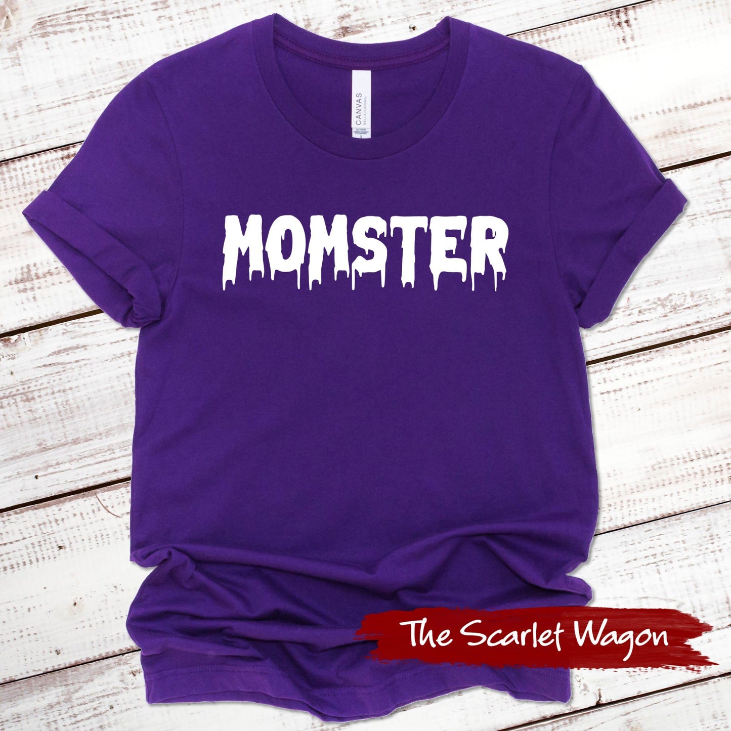 Momster Halloween Shirt Scarlet Wagon Purple XS 