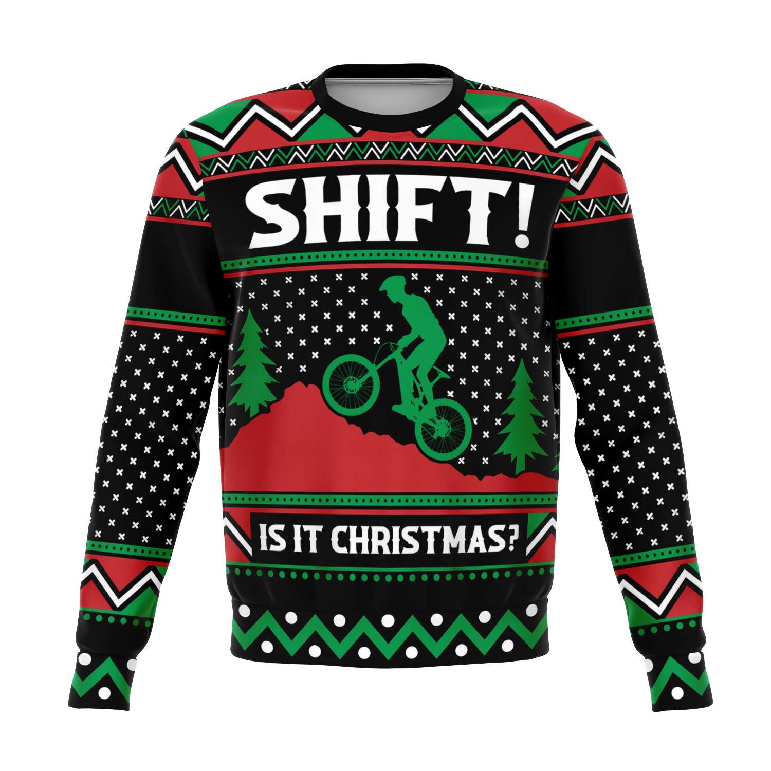 Motocross Ugly Christmas Sweatshirt Fashion Sweatshirt - AOP Subliminator 