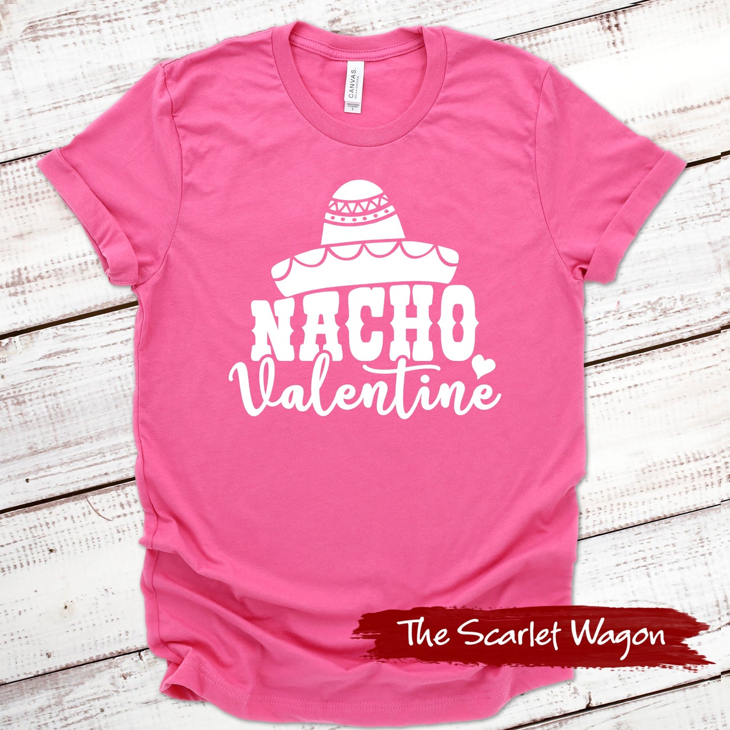 Nacho Valentine Christmas Shirt Scarlet Wagon Charity Pink XS 