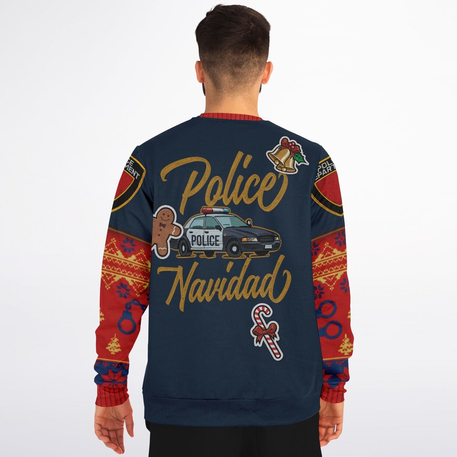 Police Navidad Ugly Christmas Sweatshirt Fashion Sweatshirt - AOP Subliminator 