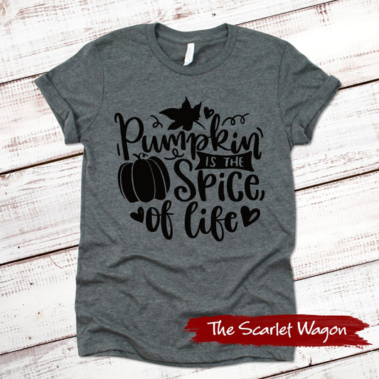 Pumpkin is the Spice of Life Fall Shirts Scarlet Wagon Deep Heather Gray XS 