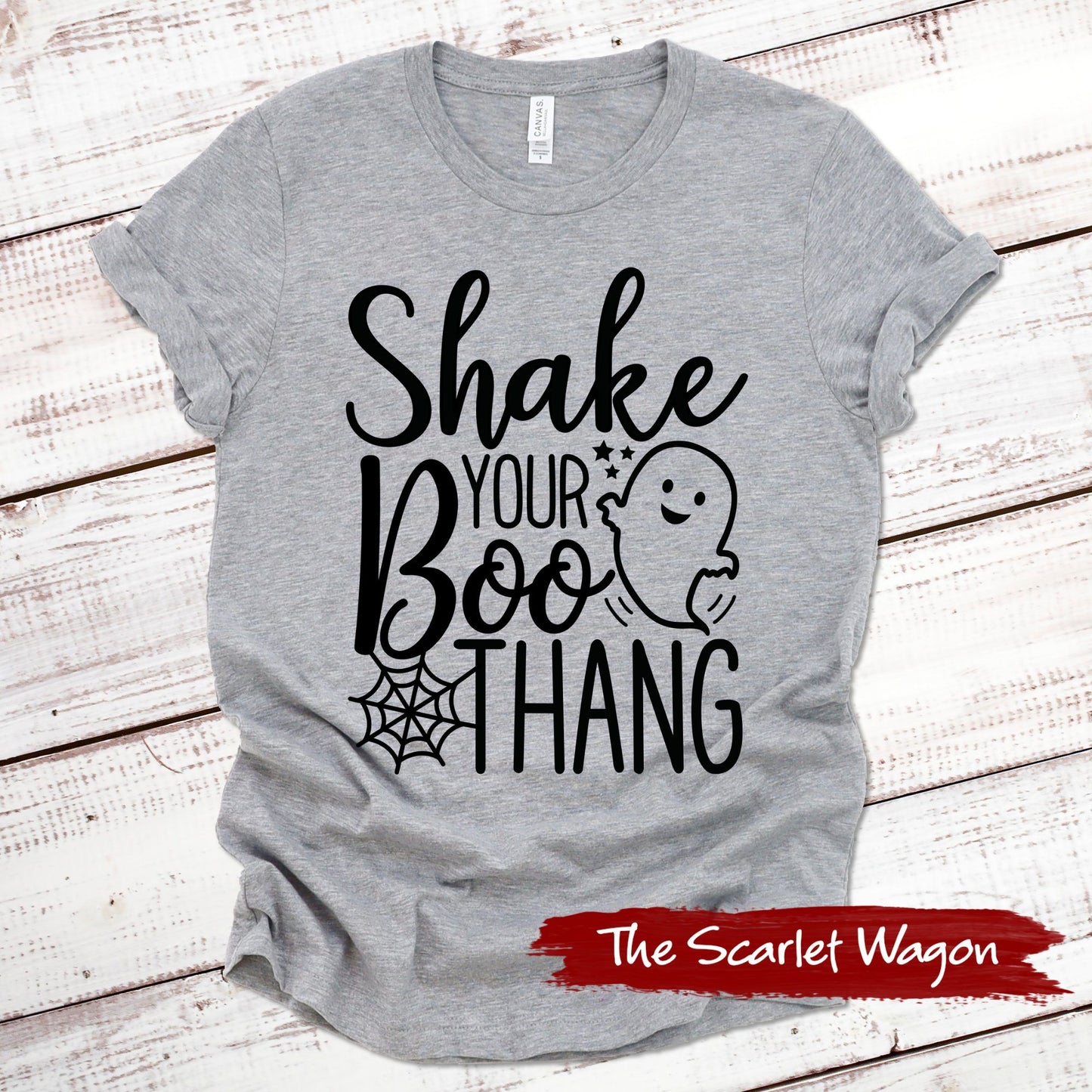 Shake Your Boo Thang Halloween Shirt Scarlet Wagon Athletic Heather XS 