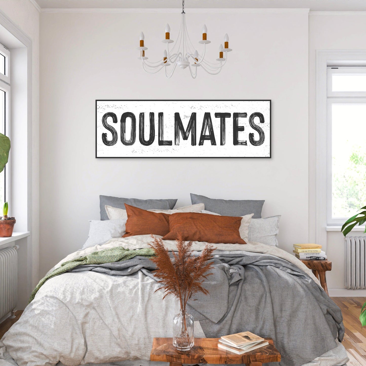 Soulmates Faux Framed Gallery Wrapped Canvas - Black Canvas Printify 