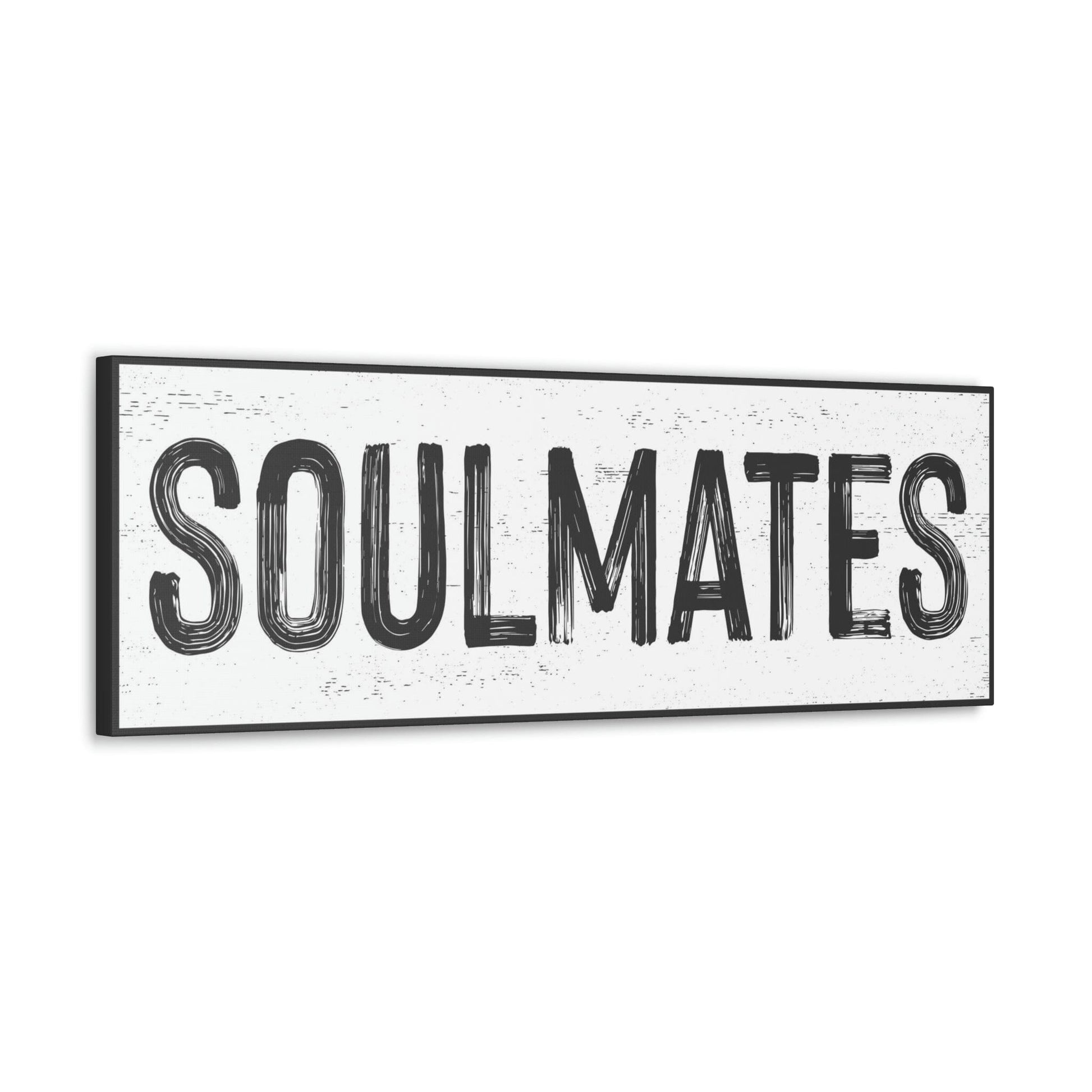 Soulmates Faux Framed Gallery Wrapped Canvas - Black Canvas Printify 