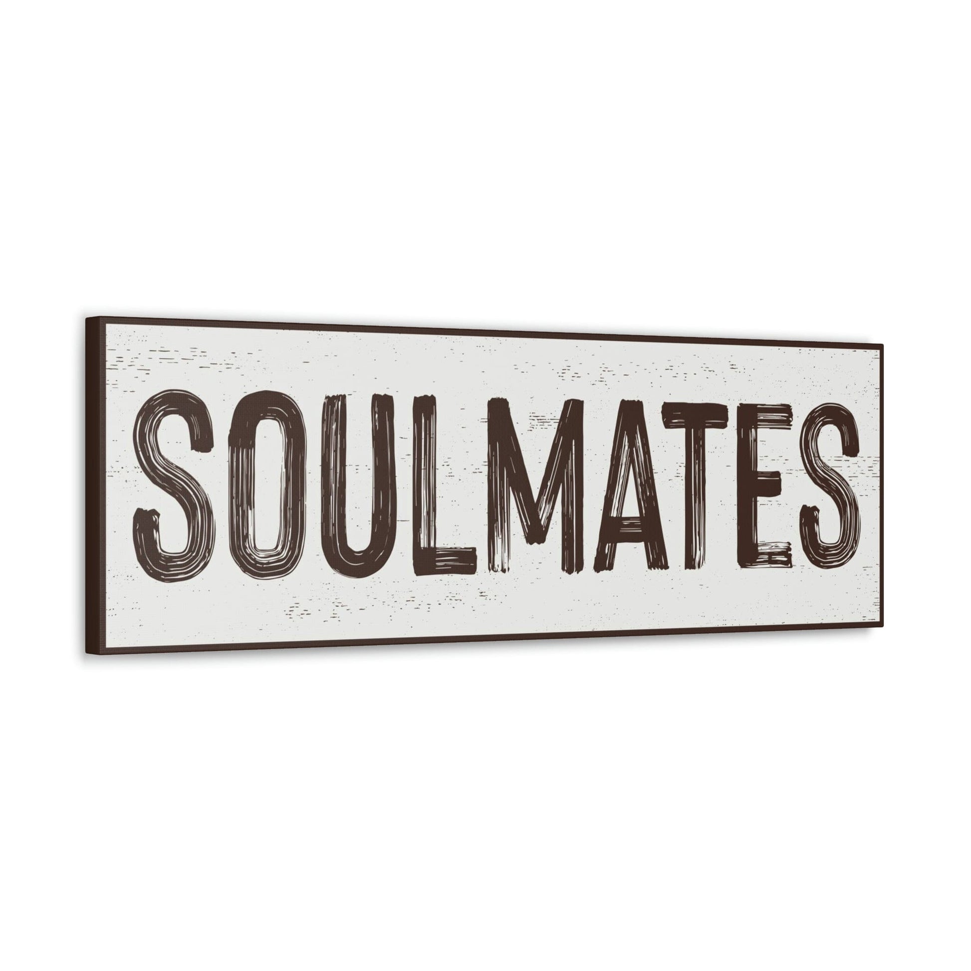 Soulmates Faux Framed Gallery Wrapped Canvas - Brown Canvas Printify 