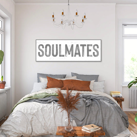 Soulmates Faux Framed Gallery Wrapped Canvas - Gray Canvas Printify 
