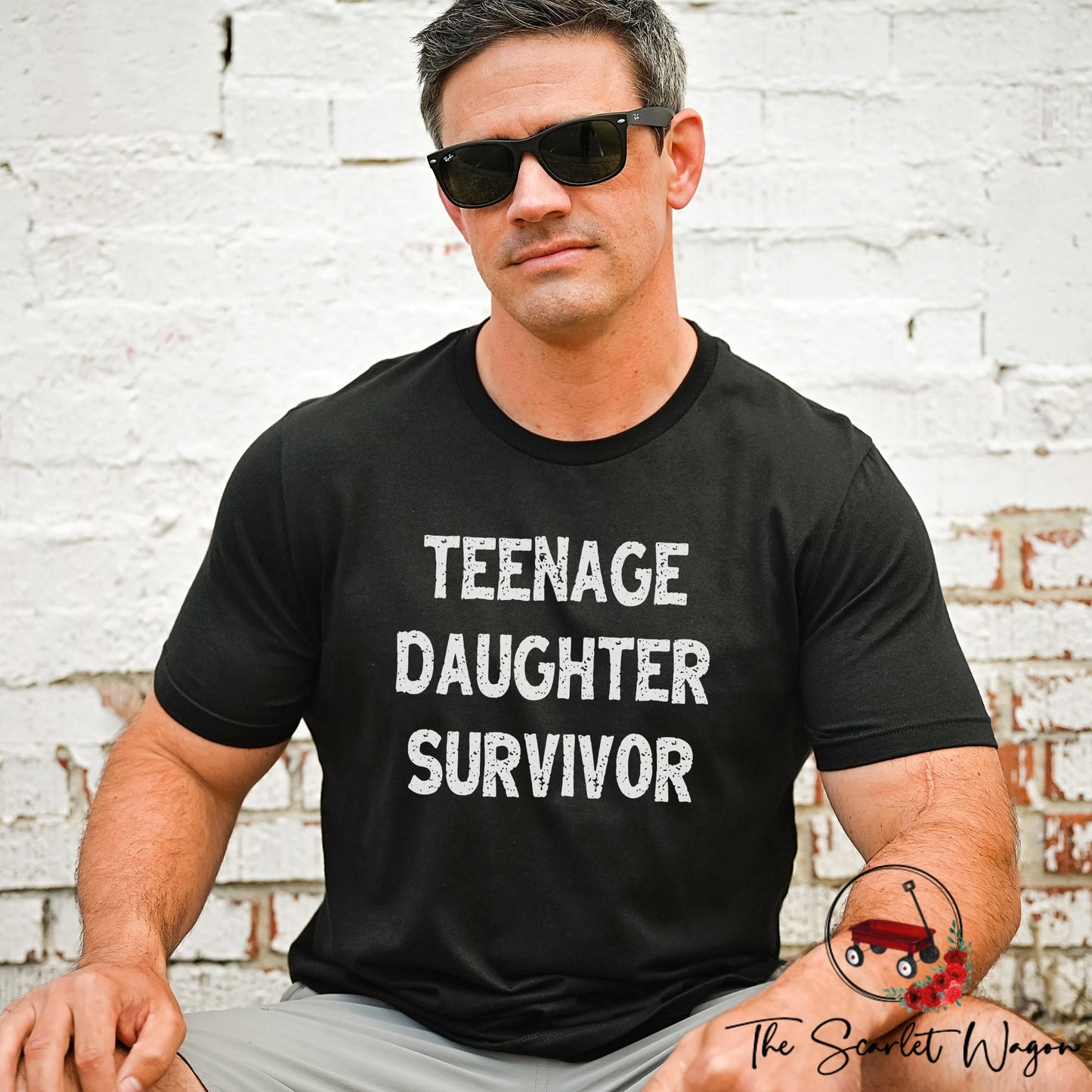 Teenage Daughter Survivor Premium Tee Scarlet Wagon 