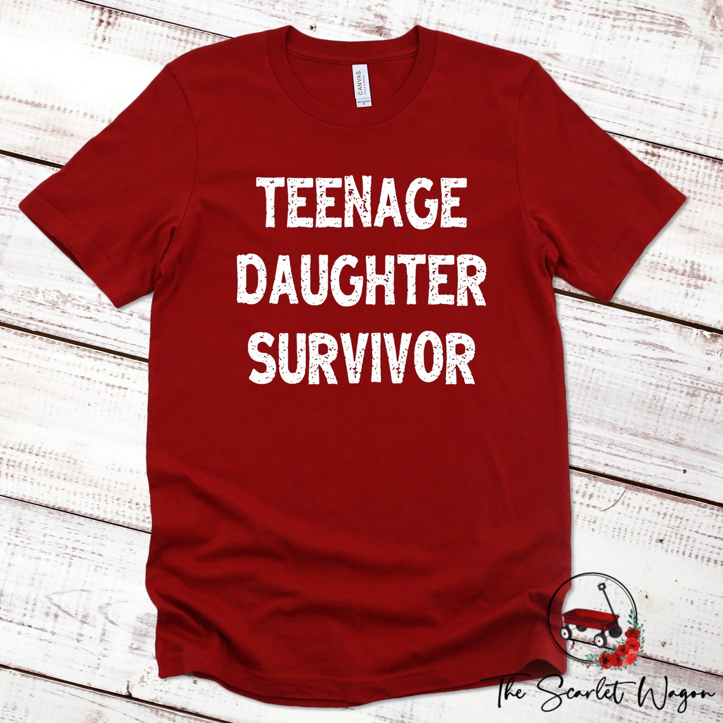 Teenage Daughter Survivor Premium Tee Scarlet Wagon Red XS 