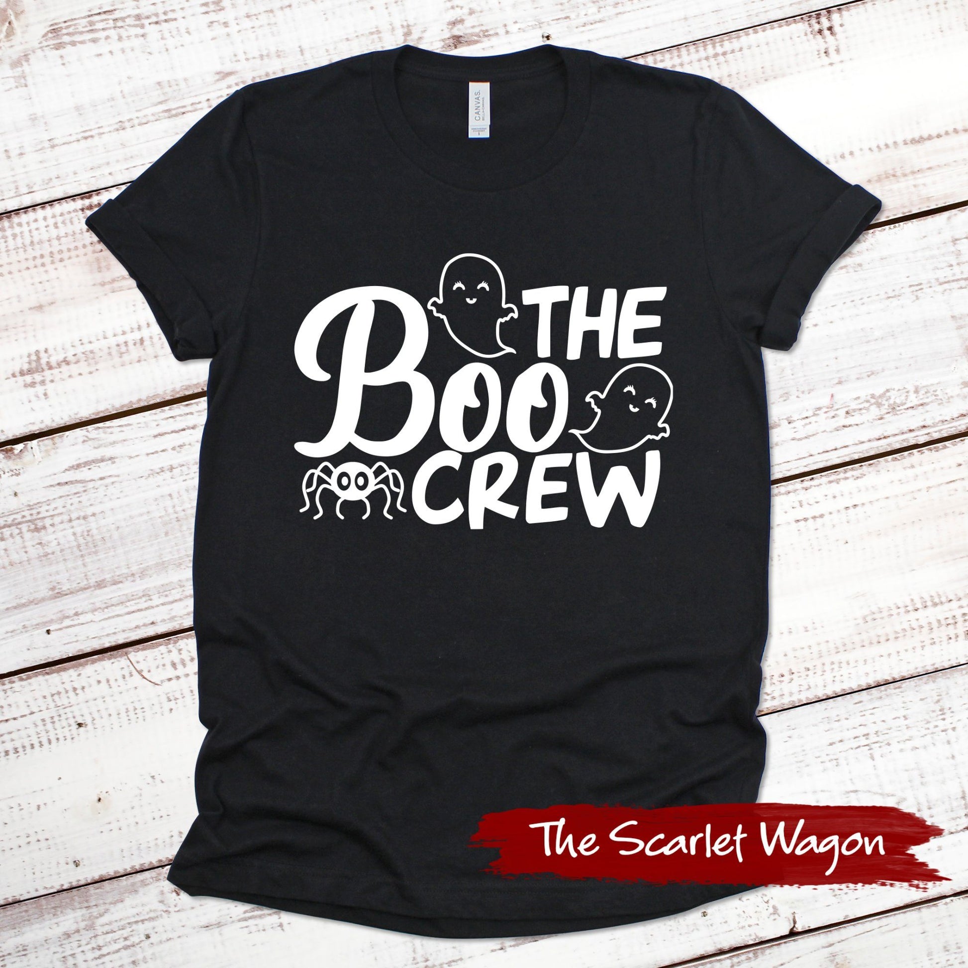 The Boo Crew Halloween Shirt Scarlet Wagon Black XS 