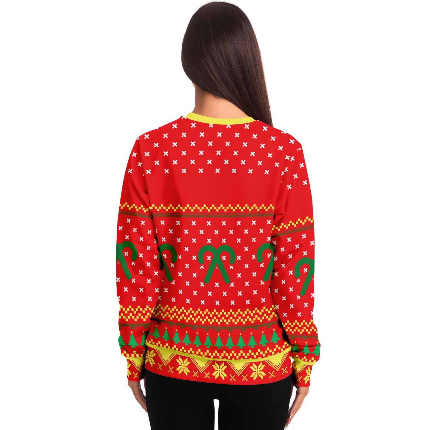 Too Lit to Quit Ugly Christmas Sweatshirt Fashion Sweatshirt - AOP Subliminator 
