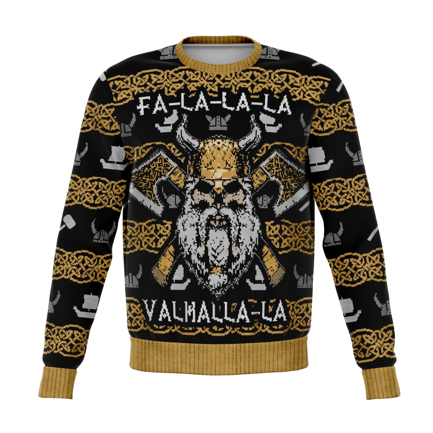 Viking Valhalla Ugly Christmas Sweatshirt Fashion Sweatshirt - AOP Subliminator 