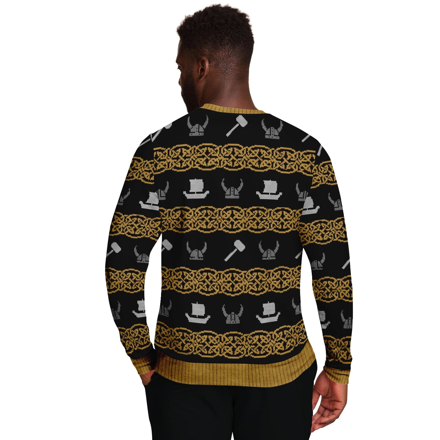Viking Valhalla Ugly Christmas Sweatshirt Fashion Sweatshirt - AOP Subliminator 